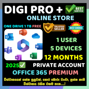 Office_365 Premium - With 1TB One Drive free (12 Months)