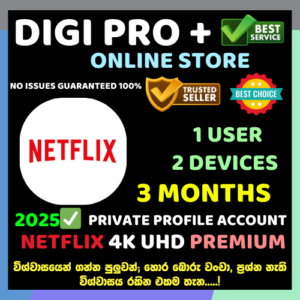 Netflix  Ultra HD (4K) Premium - 03 Months (Private Profile Account)