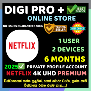 Netflix  Ultra HD (4K) Premium - 06 Months (Private Profile Account)
